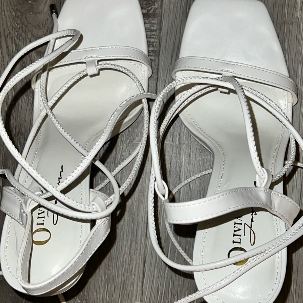 White Strappy Heels